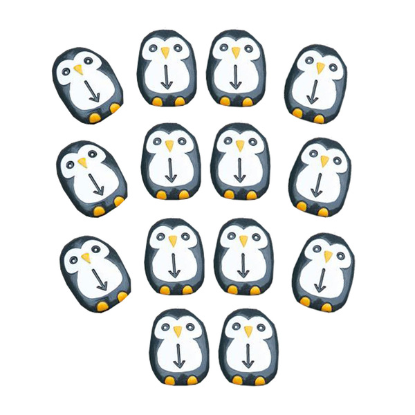 Yellow Door Pre-Coding Penguin Stones, Set of 18 YUS1110